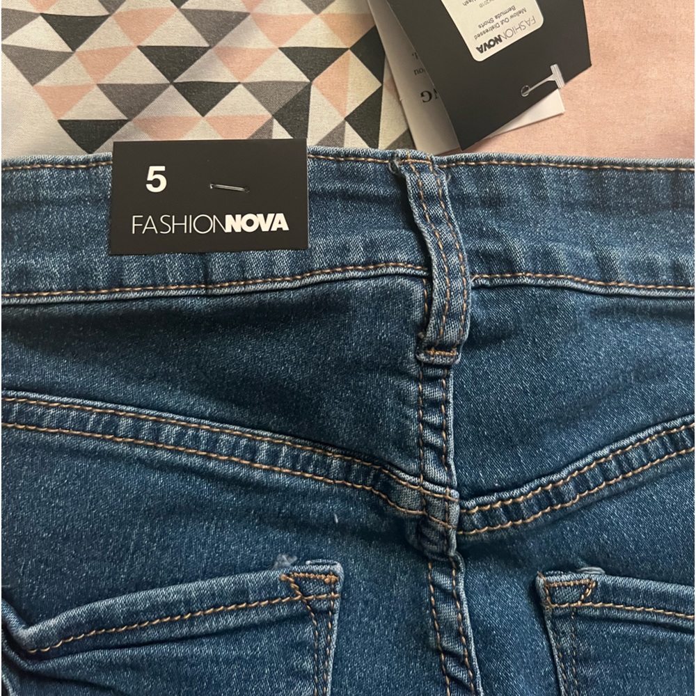 Denim pants shorts